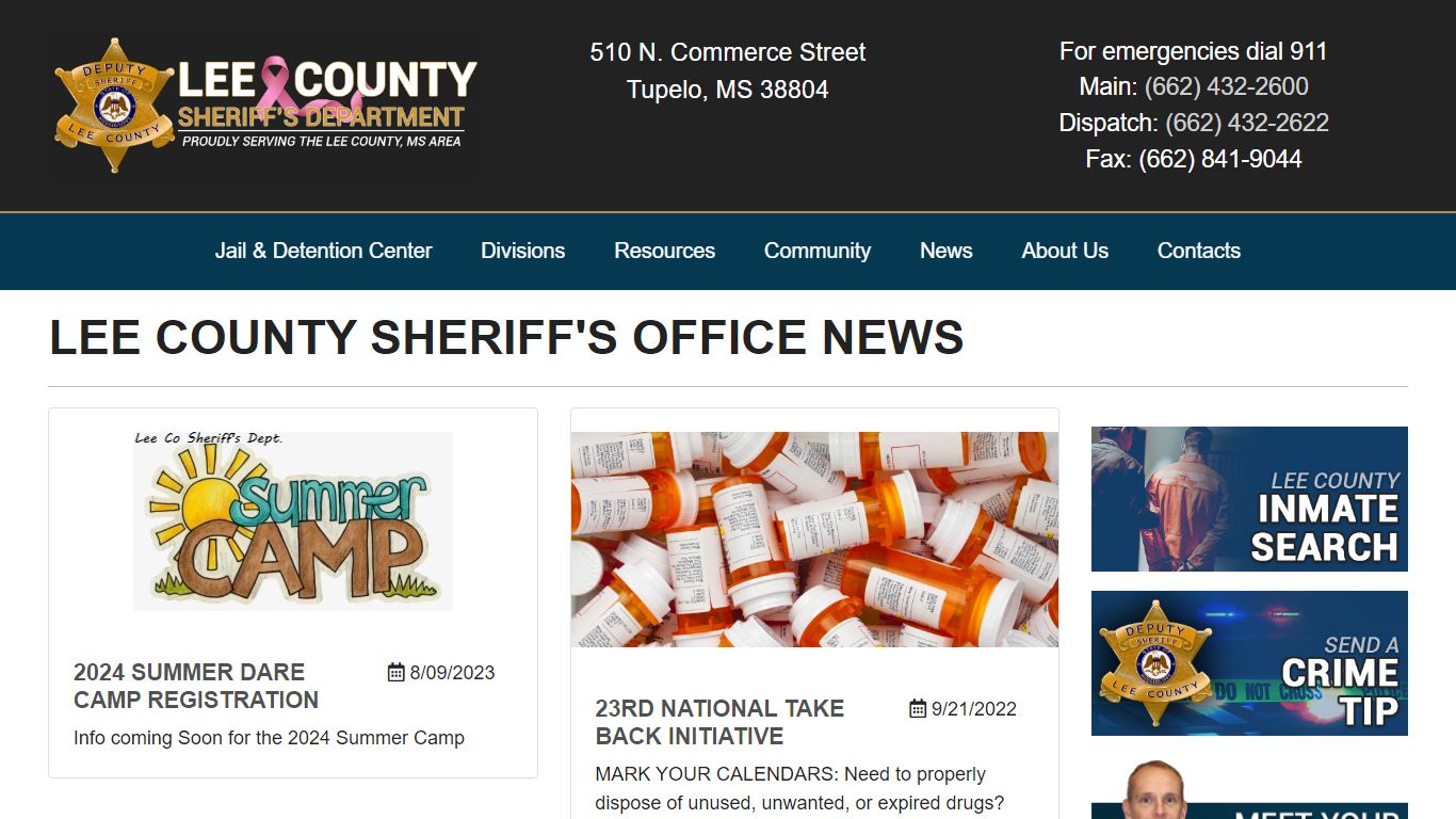 Press Releases and Community News - Lee County Sheriff's Office